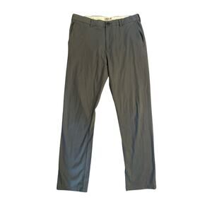 Men 33 Faherty Organic Cotton Gray Trousers Pants Slacks Straight Leg Stretch